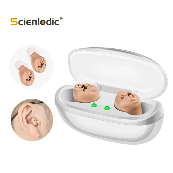 Rechargeable Hearing Aids Wireless Sound Amplifier ITE Mini Invisible Elderly Hearing Aid Headphones Deaf The Listening Device