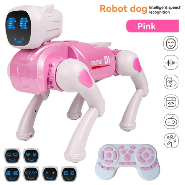 Sa1deaf58418f48e286f80b798d175e3bV.webp AI smart robot dog with APP version, featuring programming and AI multi-functionality, an excellent toy , toys, gift