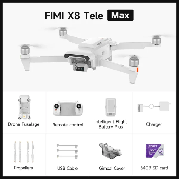 Sa3b800c98e80419da12d1c5e8d0e79c89.webp FIMI X8 Tele Max drone 20KM range with Wide-Angle Tele Camera 30x Hybrid Zoom 4K 60fps 3-axis Gimbal GPS AI Super Night Video