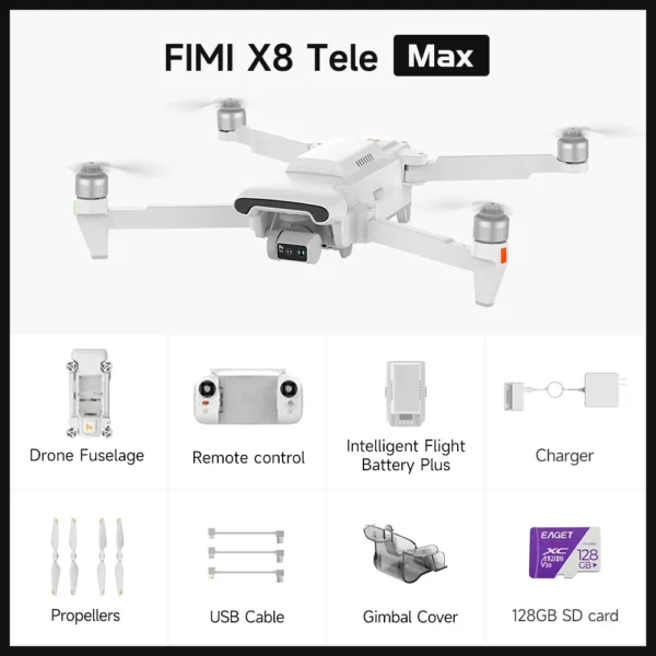 Sb955a0a1a6a54404a235bf7cb394c04aQ.webp FIMI X8 Tele Max drone 20KM range with Wide-Angle Tele Camera 30x Hybrid Zoom 4K 60fps 3-axis Gimbal GPS AI Super Night Video