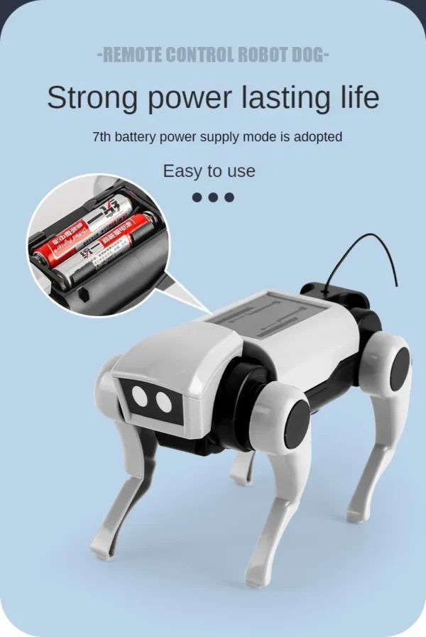Electric Mechanical Dog RC Robot Solar Children Educational Assembly Tech DIY Puzzle Toy Bionic Smart Robot Dog Toys Gifts
