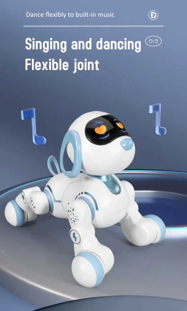 Funny RC Robot Electronic Dog Stunt Dog Voice Command Touch-sense Music Song Robot Dog for Boys Girls Children's Toys 18011