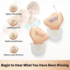 Hearing Aid CIC Intelligent Sound Amplifier Invisible Hearing Aids For Deafness/Elderly With A10 PR70 Battery Portable Audifonos