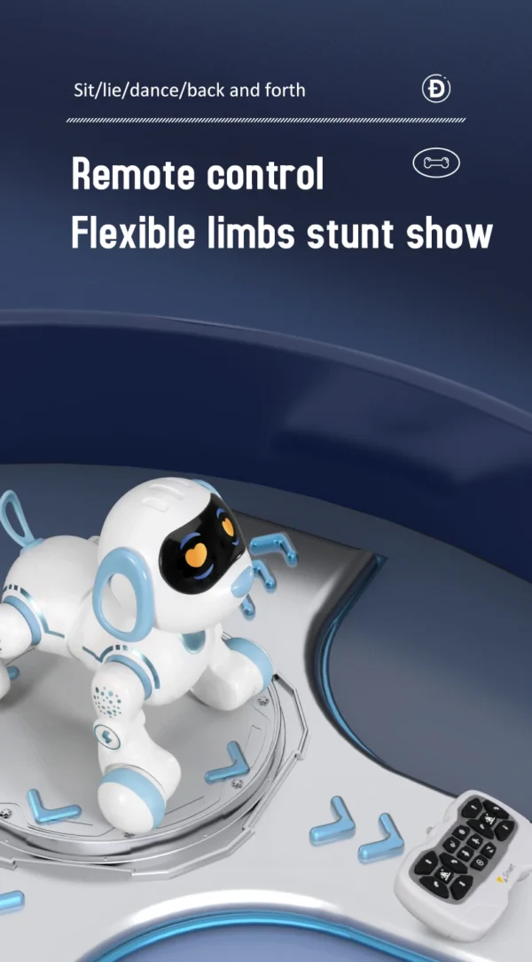 Funny RC Robot Electronic Dog Stunt Dog Voice Command Touch-sense Music Song Robot Dog for Boys Girls Children's Toys 18011