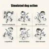 Funny RC Robot Electronic Dog Stunt Dog Voice Command Touch-sense Music Song Robot Dog for Boys Girls Children's Toys 18011