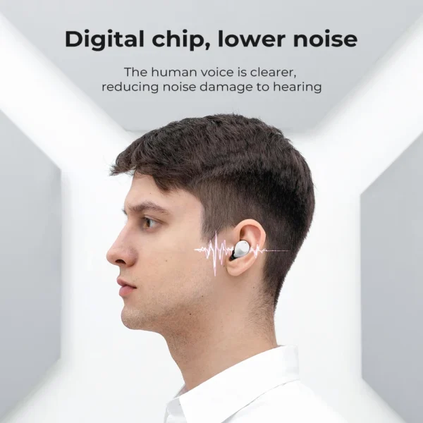 Rechargeable Hearing Aids Wireless Sound Amplifier ITE Mini Invisible Elderly Hearing Aid Headphones Deaf The Listening Device