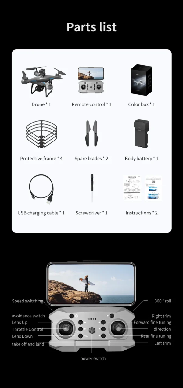 Xiaomi KY102 Drone 8K Aerial HD Professional Beauty filters Dual Camera Brushless Motor Obstacle Avoidance Optical Flow Drone