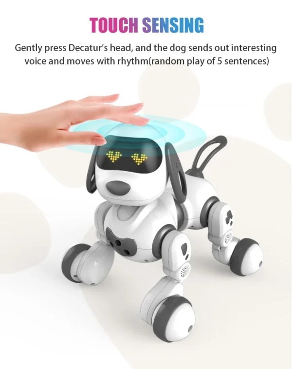 Funny RC Robot Electronic Dog Stunt Dog Voice Command Touch-sense Music Song Robot Dog for Boys Girls Children's Toys 18011