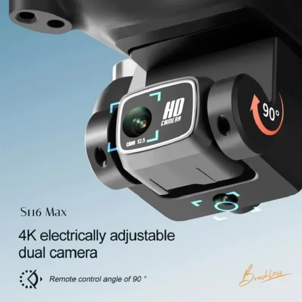 Sf5fffbe9c1ab4053bc167c1417d630ddX.webp S116 MAX Drone Professional with 3 Batteries 8K Dual Camera Optical Flow Brushless 360° Obstacle Avoidance WIFI FPV RC Dron Toys