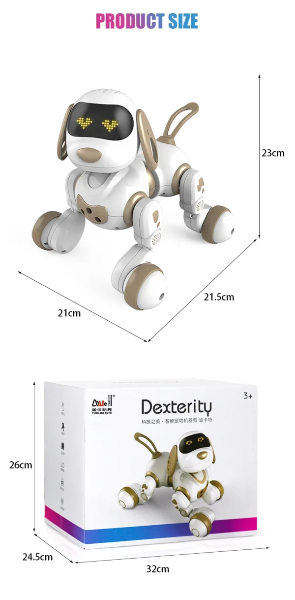 Funny RC Robot Electronic Dog Stunt Dog Voice Command Touch-sense Music Song Robot Dog for Boys Girls Children's Toys 18011