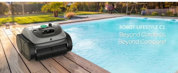 Wireless Robotic Swimming Pool Cleaner WYBOT C1 APP Control Clean Floor Wall Waterline Pools Cleaning Robot, Runing Time 120mins
