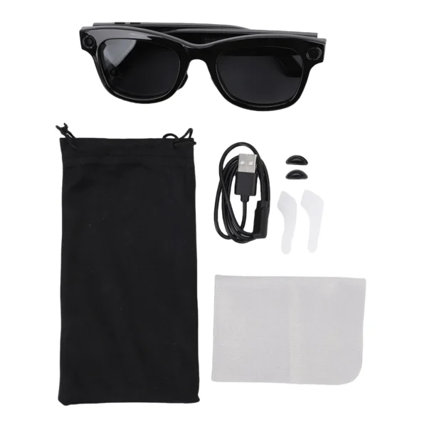 AI Smart Camera Glasses 5MP 1080P HD Camera 26 Languages Translation Music Playback Phone Calls AI Smart Glasses Bluetooth Glasses
