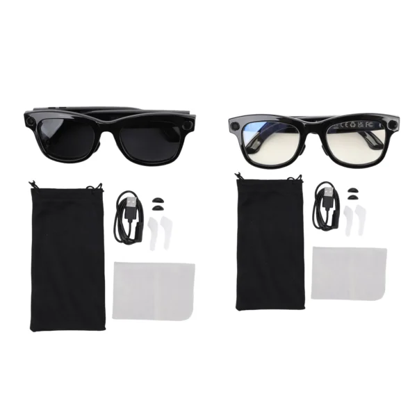 AI Smart Camera Glasses 5MP 1080P HD Camera 26 Languages Translation Music Playback Phone Calls AI Smart Glasses Bluetooth Glasses