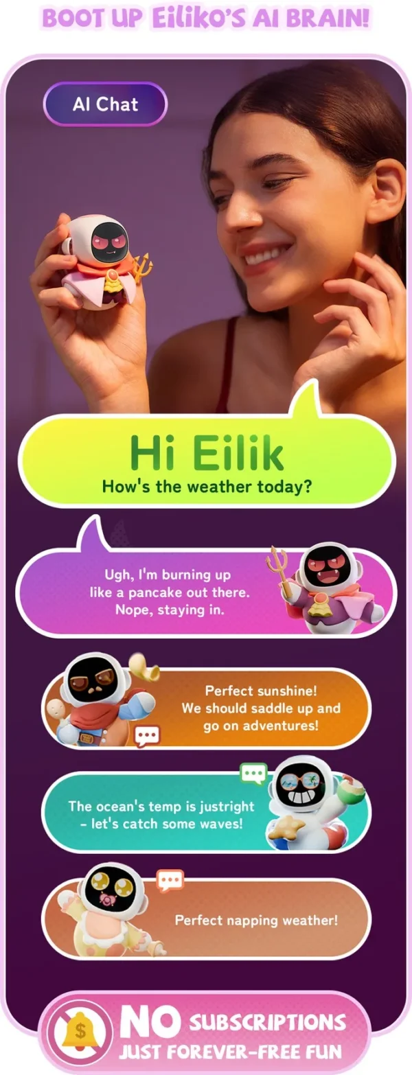 Eiliko Smart Robot Portable Emotional Interaction Companion Robots Mini Eilik Ai Chat Robot