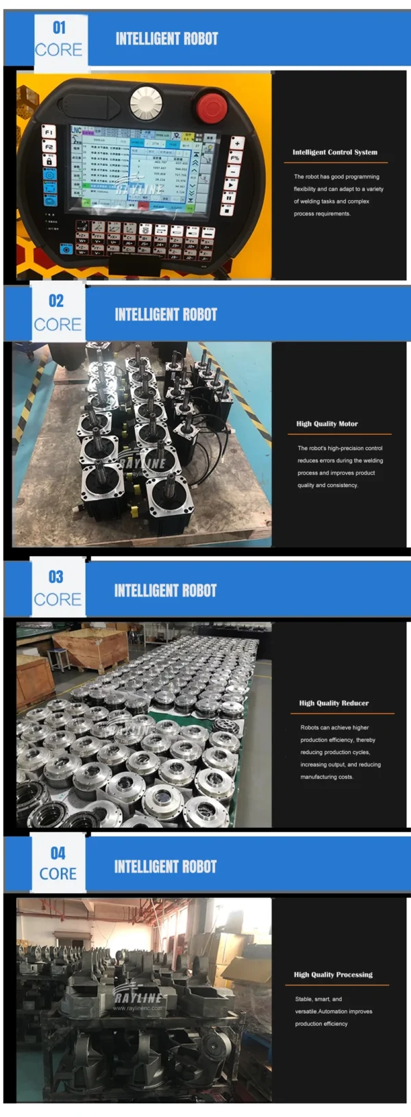 6 Axis Industrial Robot Laser Welding Arm for Manufacture Laser Weld Robotic Metal Soldering/ Cutting/Carry  for MIG MAG TIG CO2