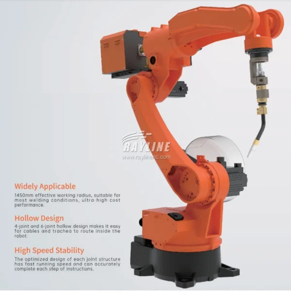 6 Axis Industrial Robot Laser Welding Arm for Manufacture Laser Weld Robotic Metal Soldering/ Cutting/Carry  for MIG MAG TIG CO2