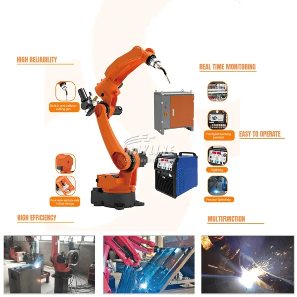 6 Axis Industrial Robot Laser Welding Arm for Manufacture Laser Weld Robotic Metal Soldering/ Cutting/Carry  for MIG MAG TIG CO2